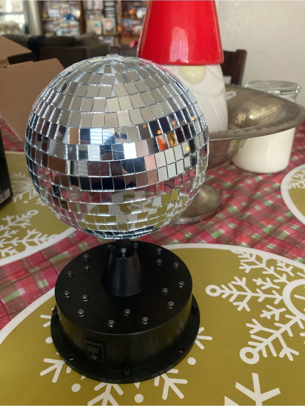 Disco Ball Light Rotating LED Party Light - Silver - Picture 9 of 13